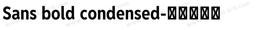 Sans bold condensed字体转换